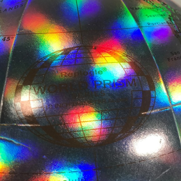 Vintage Replogle World Prism Series 12 Inch Diameter Raised Geography Globe - Picture 2 of 16